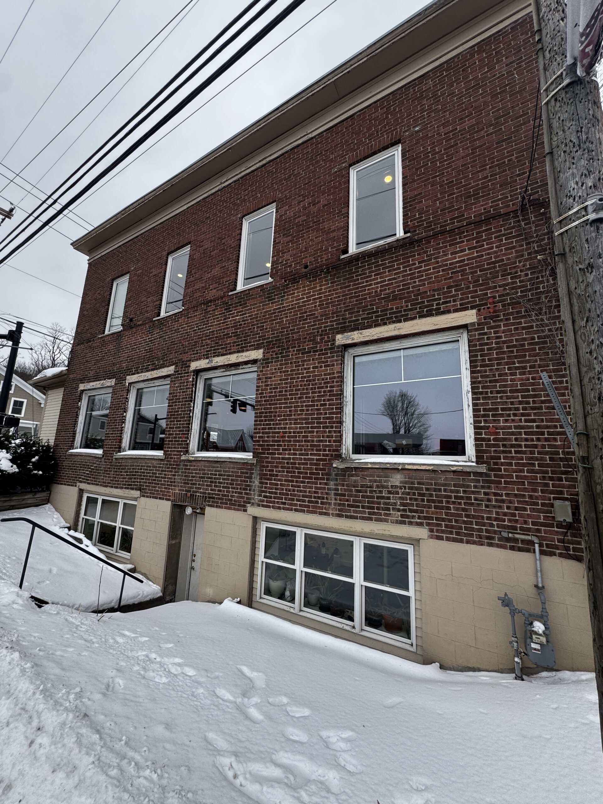 Original view of the 10 East Main St. Building in Richmond, Vermont - Before restoration